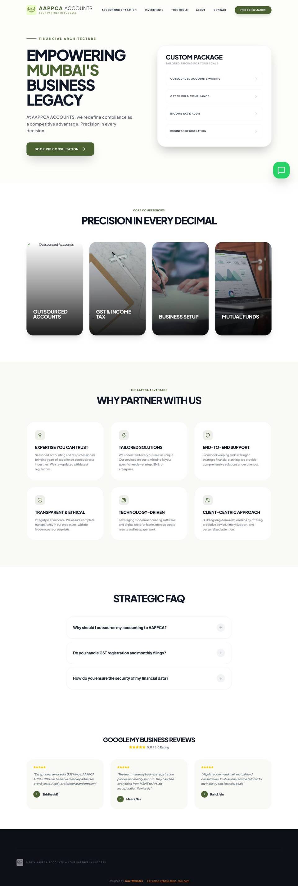 AAPPCA Accounts website by YoGi