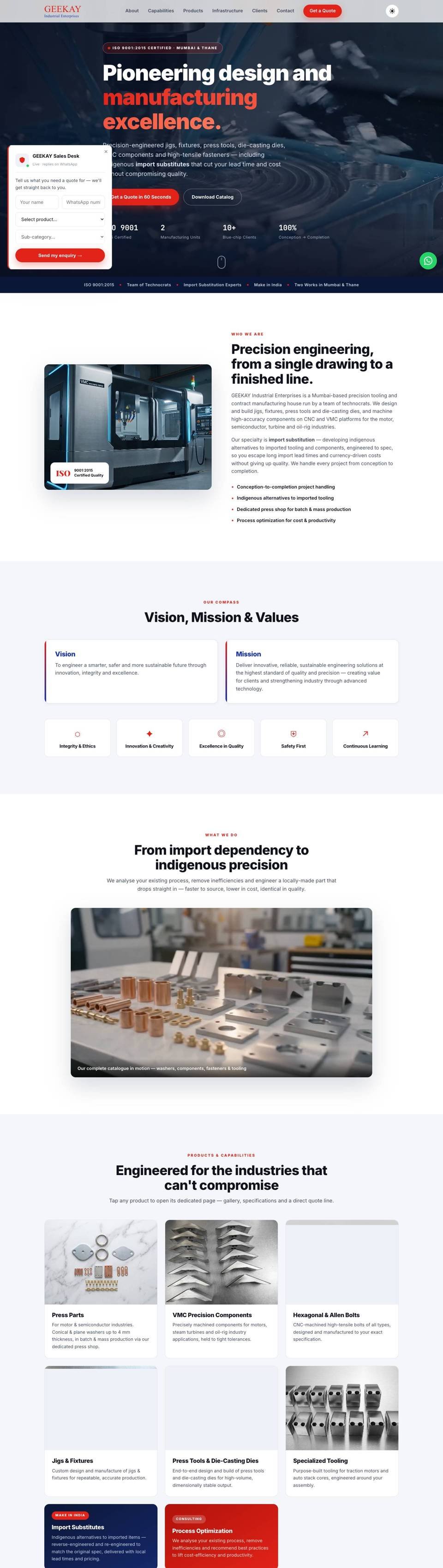 Geekay Industrial website by YoGi