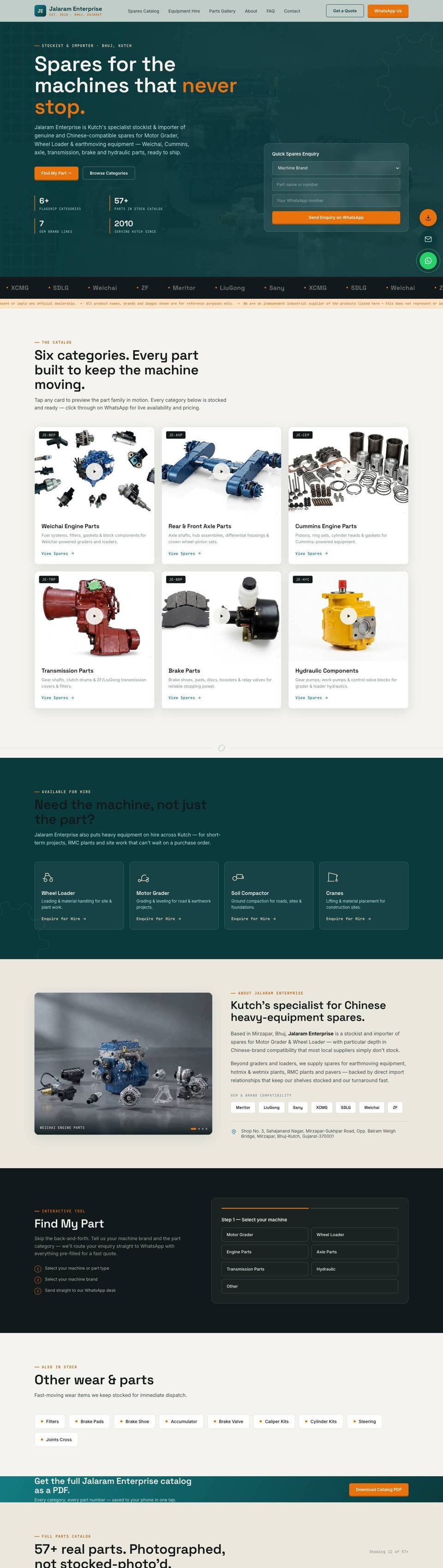 Jalaram Enterprise website by YoGi