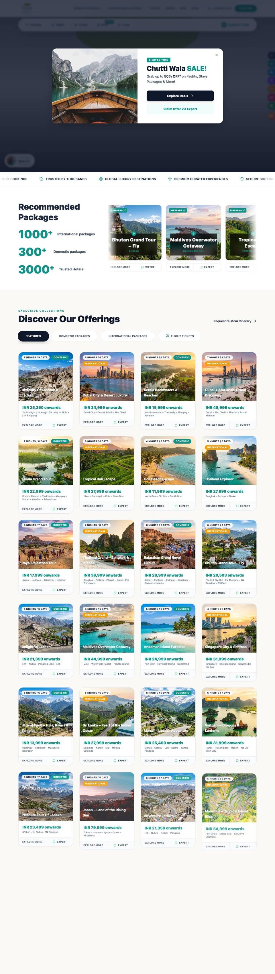 Nirvaana Holidays website by YoGi