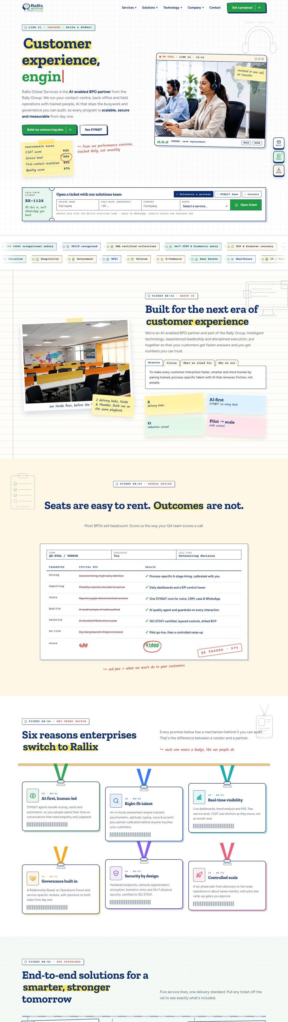 Rallix Global Services website by YoGi